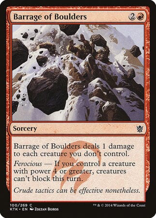 Barrage of Boulders [Khans of Tarkir] MTG Single Magic: The Gathering  | Multizone: Comics And Games