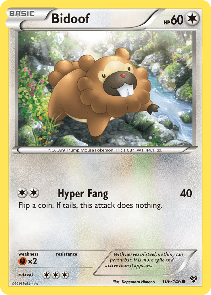 Bidoof (106/146) [XY: Base Set] Pokemon Single Pokémon  | Multizone: Comics And Games