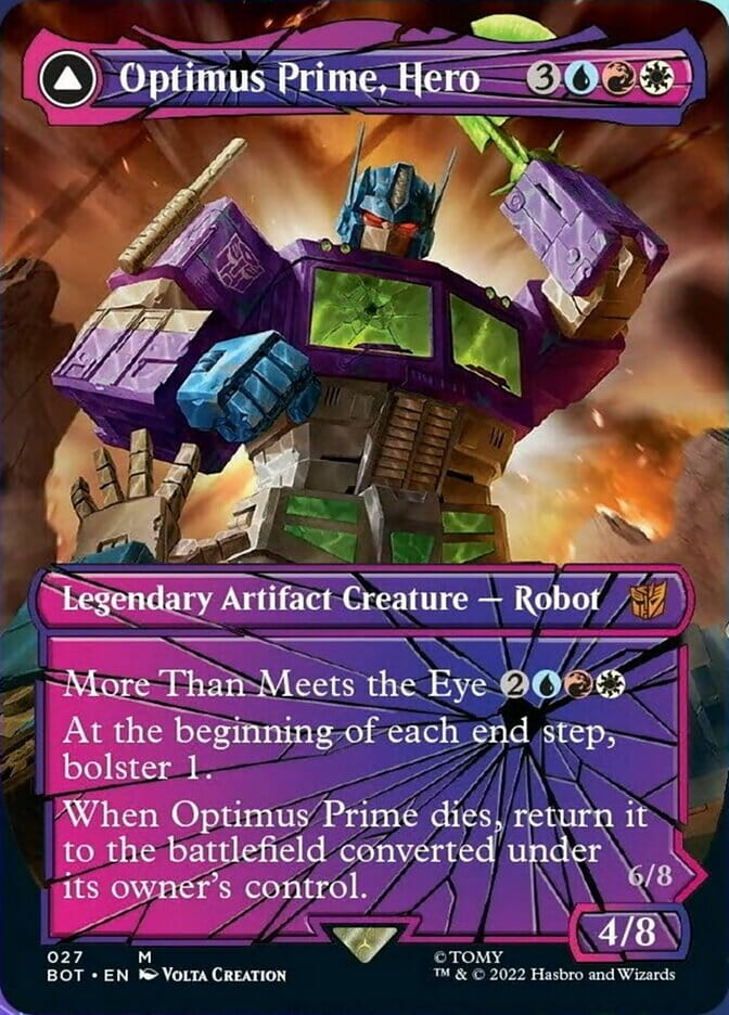 Optimus Prime, Hero // Optimus Prime, Autobot Leader (Shattered Glass) [Universes Beyond: Transformers] MTG Single Magic: The Gathering  | Multizone: Comics And Games