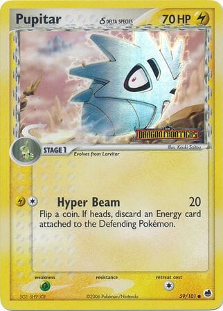 Pupitar (59/101) (Delta Species) (Stamped) [EX: Dragon Frontiers] Pokemon Single Pokémon  | Multizone: Comics And Games