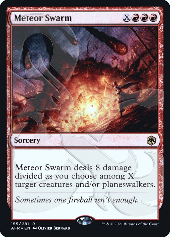Meteor Swarm (Ampersand Promo) [Dungeons & Dragons: Adventures in the Forgotten Realms Promos] MTG Single Magic: The Gathering  | Multizone: Comics And Games