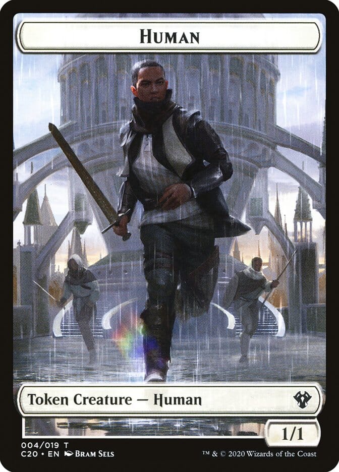 Human // Treasure Double-sided Token [Commander 2020 Tokens] MTG Single Magic: The Gathering  | Multizone: Comics And Games
