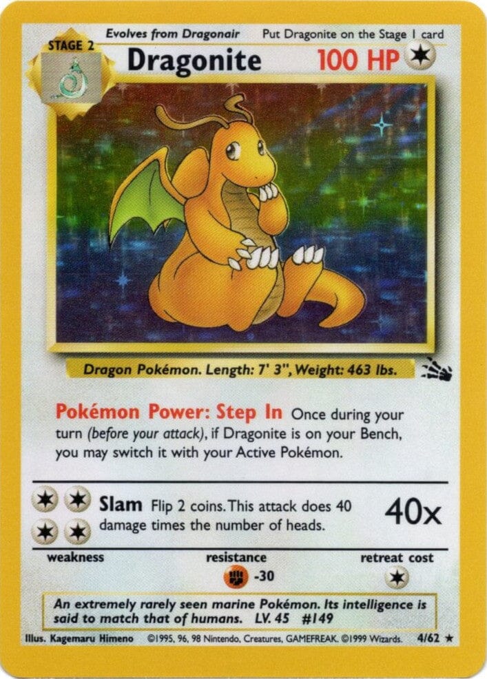 Dragonite (4/62) [Fossil Unlimited] Pokemon Single Pokémon  | Multizone: Comics And Games