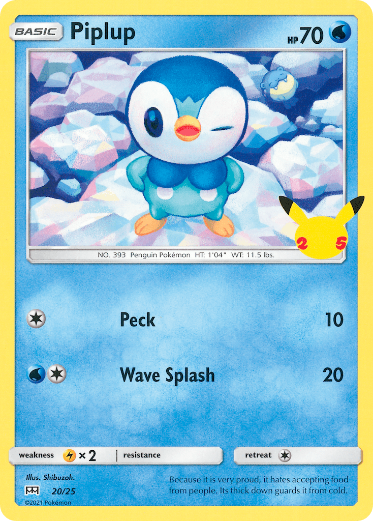 Piplup (20/25) [McDonald's 25th Anniversary] Pokemon Single Pokémon  | Multizone: Comics And Games
