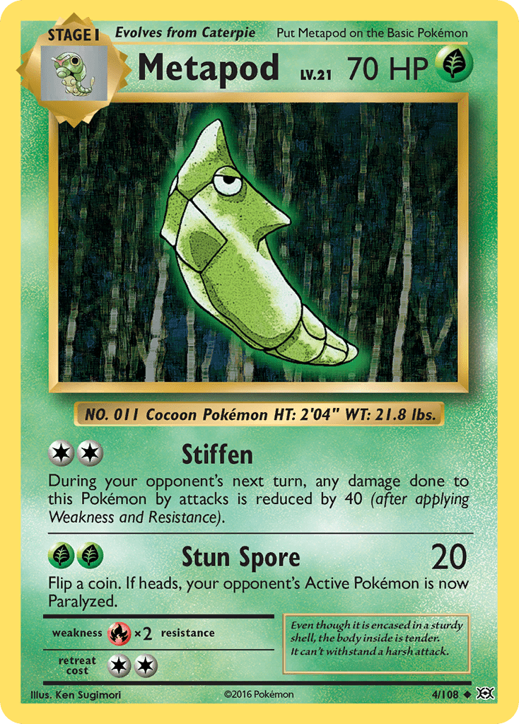 Metapod (4/108) [XY: Evolutions] Pokemon Single Pokémon  | Multizone: Comics And Games