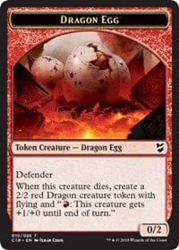 Dragon Egg // Dragon Double-sided Token [Commander 2018 Tokens] MTG Single Magic: The Gathering  | Multizone: Comics And Games