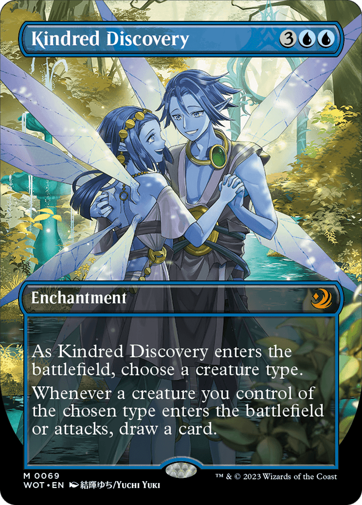 Kindred Discovery (Anime Borderless) [Wilds of Eldraine: Enchanting Tales] MTG Single Magic: The Gathering  | Multizone: Comics And Games