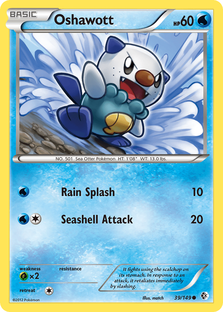 Oshawott (39/149) [Black & White: Boundaries Crossed] Pokemon Single Pokémon  | Multizone: Comics And Games
