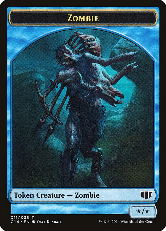Whale // Zombie (011/036) Double-sided Token [Commander 2014 Tokens] MTG Single Magic: The Gathering  | Multizone: Comics And Games