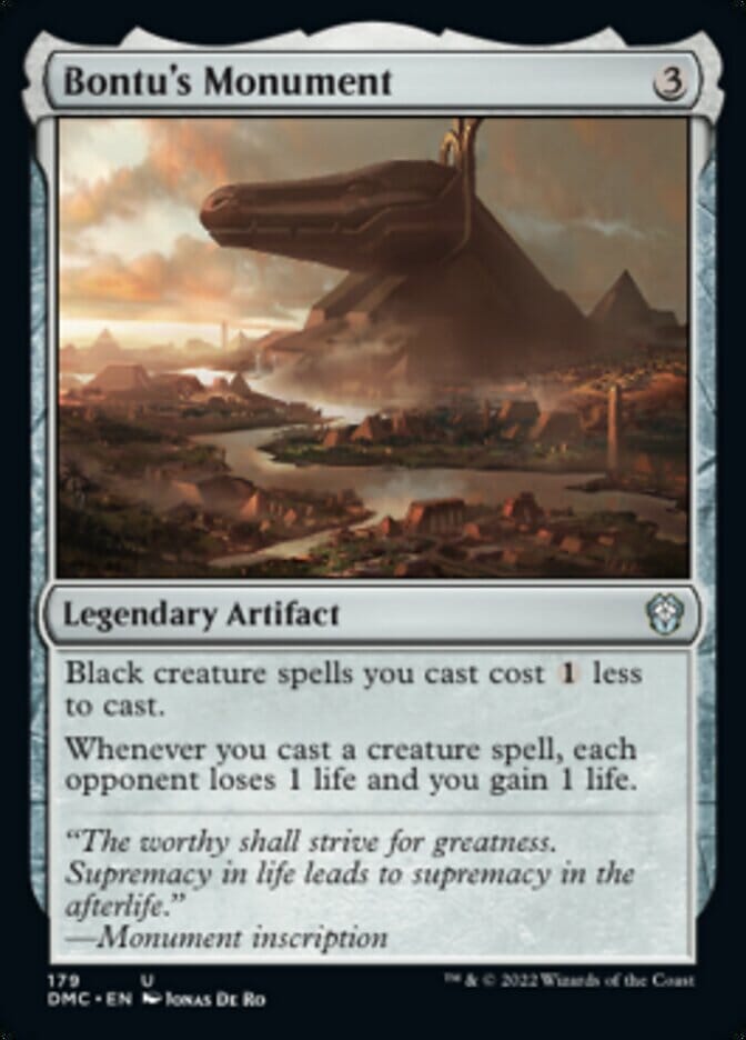 Bontu's Monument [Dominaria United Commander] MTG Single Magic: The Gathering  | Multizone: Comics And Games