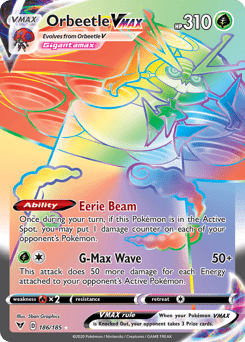 Orbeetle VMAX (186/185) [Sword & Shield: Vivid Voltage] Pokemon Single Pokémon  | Multizone: Comics And Games