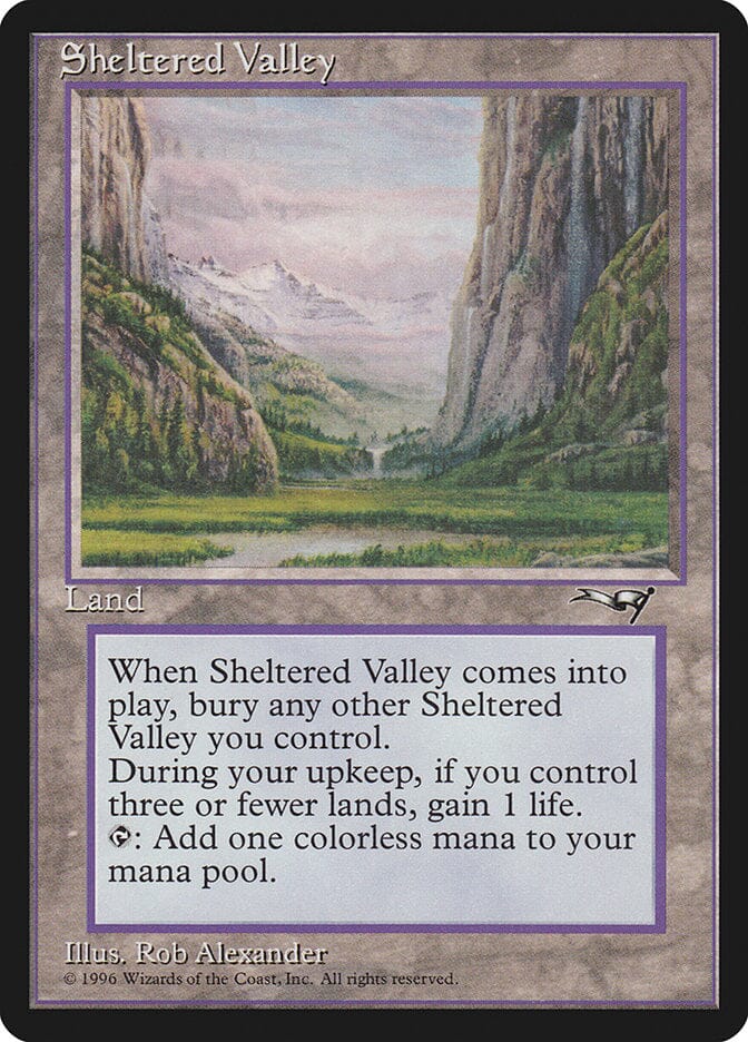 Sheltered Valley [Alliances] MTG Single Magic: The Gathering  | Multizone: Comics And Games
