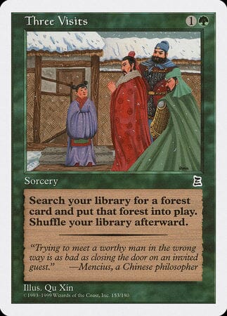 Three Visits [Portal Three Kingdoms] MTG Single Magic: The Gathering  | Multizone: Comics And Games
