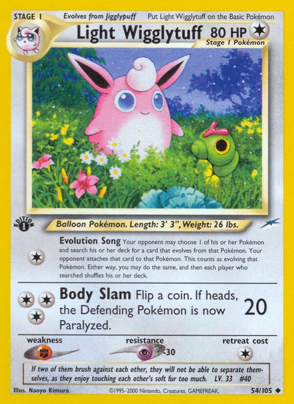 Light Wigglytuff (54/105) [Neo Destiny 1st Edition] Pokemon Single Pokémon  | Multizone: Comics And Games