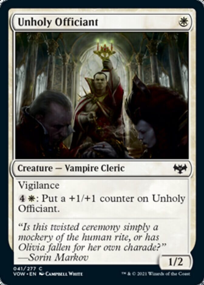 Unholy Officiant [Innistrad: Crimson Vow] MTG Single Magic: The Gathering  | Multizone: Comics And Games