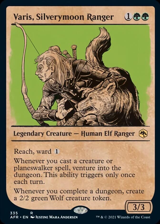 Varis, Silverymoon Ranger (Showcase) [Dungeons & Dragons: Adventures in the Forgotten Realms] MTG Single Magic: The Gathering  | Multizone: Comics And Games