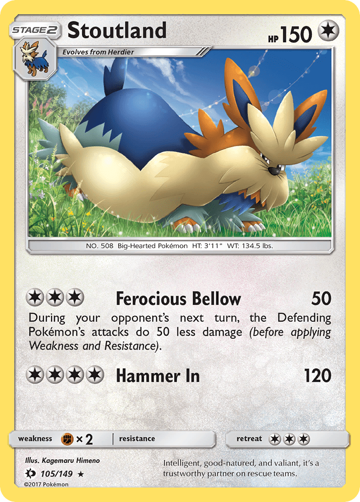 Stoutland (105/149) [Sun & Moon: Base Set] Pokemon Single Pokémon  | Multizone: Comics And Games