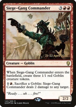 Siege-Gang Commander [Dominaria Promos] MTG Single Magic: The Gathering  | Multizone: Comics And Games