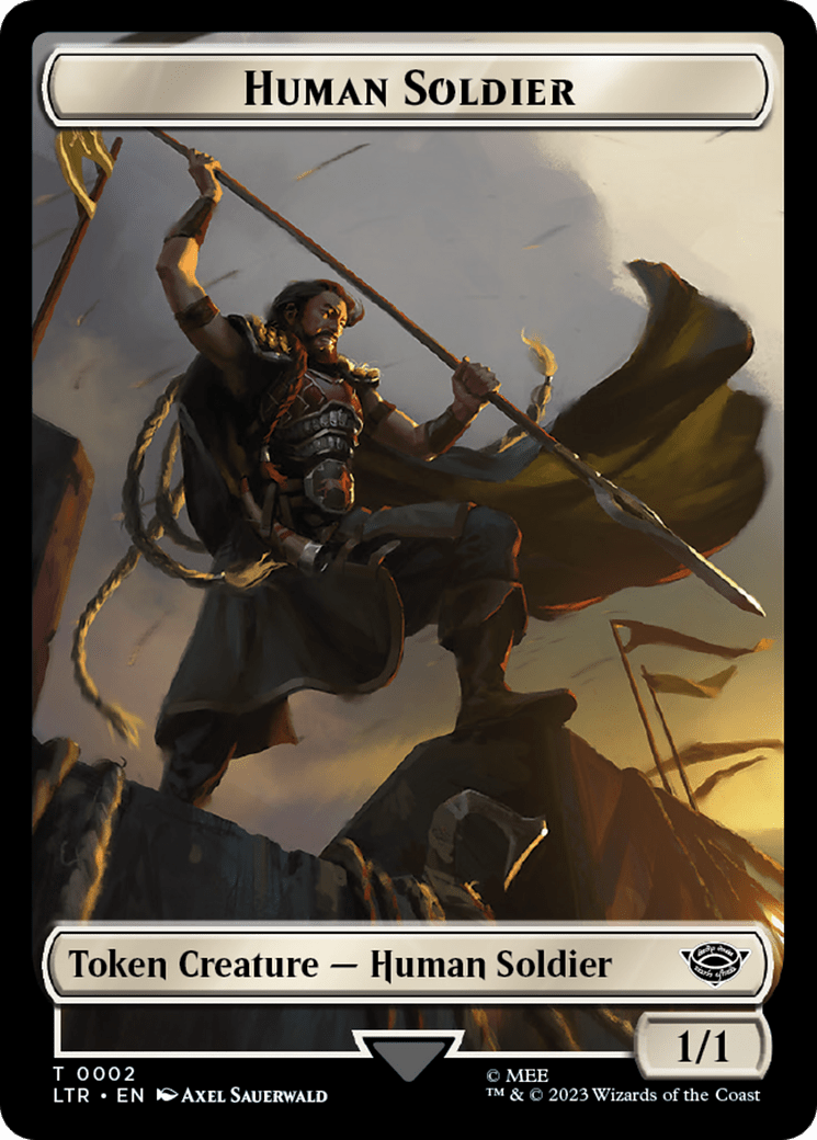 Food (10) // Human Soldier (02) Double-Sided Token [The Lord of the Rings: Tales of Middle-Earth Tokens] MTG Single Magic: The Gathering  | Multizone: Comics And Games