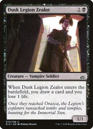 Dusk Legion Zealot [Rivals of Ixalan] MTG Single Magic: The Gathering  | Multizone: Comics And Games