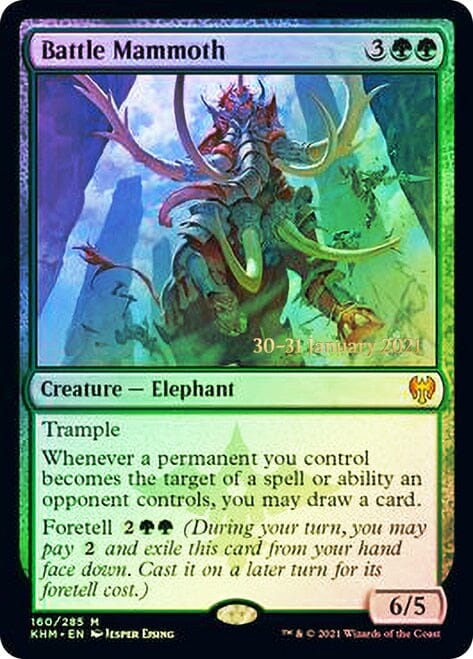 Battle Mammoth [Kaldheim Prerelease Promos] MTG Single Magic: The Gathering  | Multizone: Comics And Games