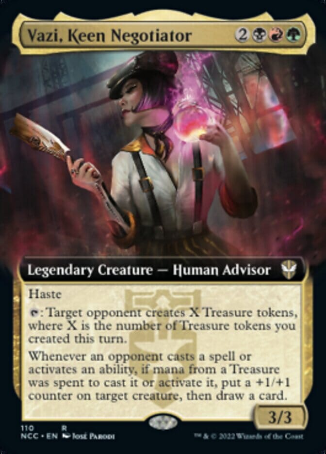 Vazi, Keen Negotiator (Extended Art) [Streets of New Capenna Commander] MTG Single Magic: The Gathering  | Multizone: Comics And Games