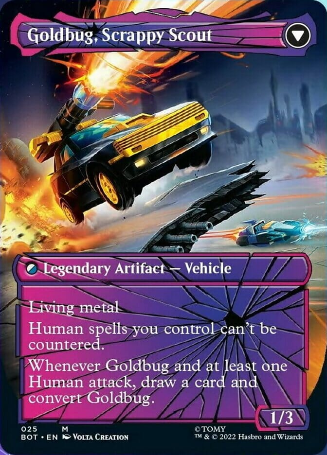 Goldbug, Humanity's Ally // Goldbug, Scrappy Scout (Shattered Glass) [Universes Beyond: Transformers] MTG Single Magic: The Gathering  | Multizone: Comics And Games