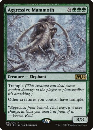 Aggressive Mammoth [Core Set 2019] MTG Single Magic: The Gathering  | Multizone: Comics And Games