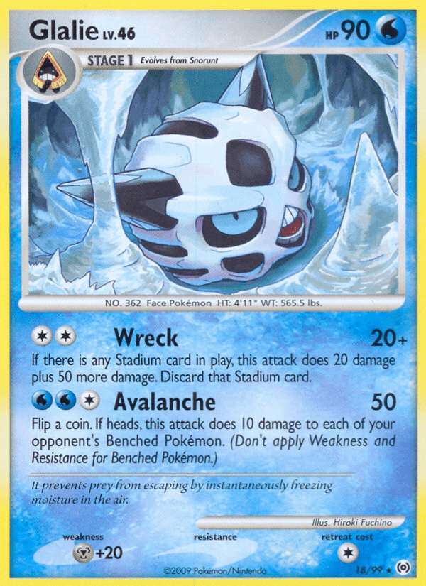 Glalie (18/99) [Platinum: Arceus] Pokemon Single Pokémon  | Multizone: Comics And Games