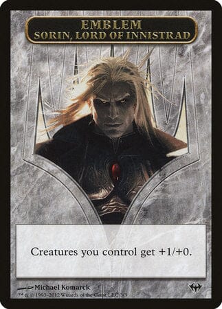 Emblem - Sorin, Lord of Innistrad [Dark Ascension Tokens] MTG Single Magic: The Gathering  | Multizone: Comics And Games