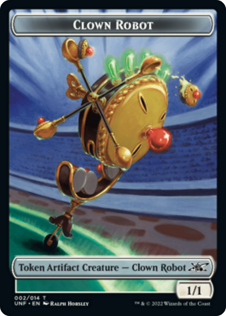 Clown Robot (002) // Treasure (012) Double-sided Token [Unfinity Tokens] MTG Single Magic: The Gathering  | Multizone: Comics And Games