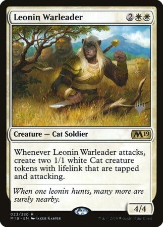 Leonin Warleader [Core Set 2019 Promos] MTG Single Magic: The Gathering  | Multizone: Comics And Games