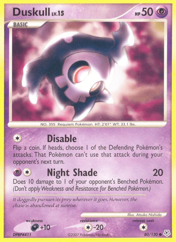 Duskull (80/130) [Diamond & Pearl: Base Set] Pokemon Single Pokémon  | Multizone: Comics And Games