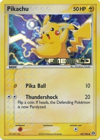Pikachu (60/106) (Stamped) [EX: Emerald] Pokemon Single Pokémon  | Multizone: Comics And Games