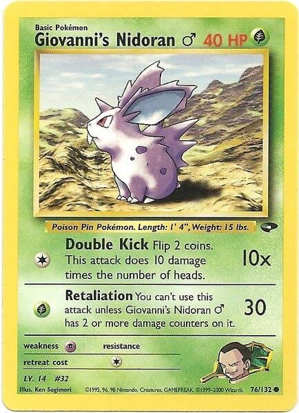 Giovanni's Nidoran (76/132) (Male) [Gym Challenge Unlimited] Pokemon Single Pokémon  | Multizone: Comics And Games