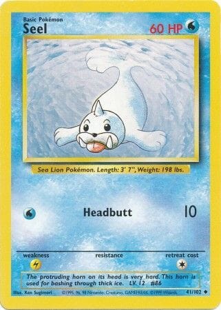 Seel (41/102) [Base Set Unlimited] Pokemon Single Pokémon  | Multizone: Comics And Games