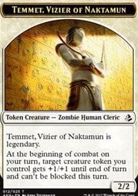 Temmet, Vizier of Naktamun // Zombie Token [Amonkhet Tokens] MTG Single Magic: The Gathering  | Multizone: Comics And Games