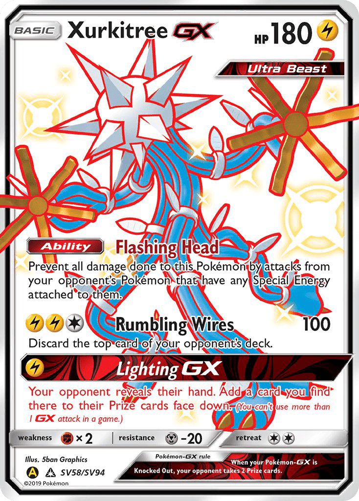 Xurkitree GX (SV58/SV94) [Sun & Moon: Hidden Fates - Shiny Vault] Pokemon Single Pokémon  | Multizone: Comics And Games
