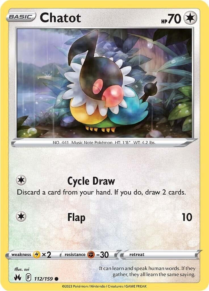 Chatot (112/159) [Sword & Shield: Crown Zenith] Pokemon Single Pokémon  | Multizone: Comics And Games