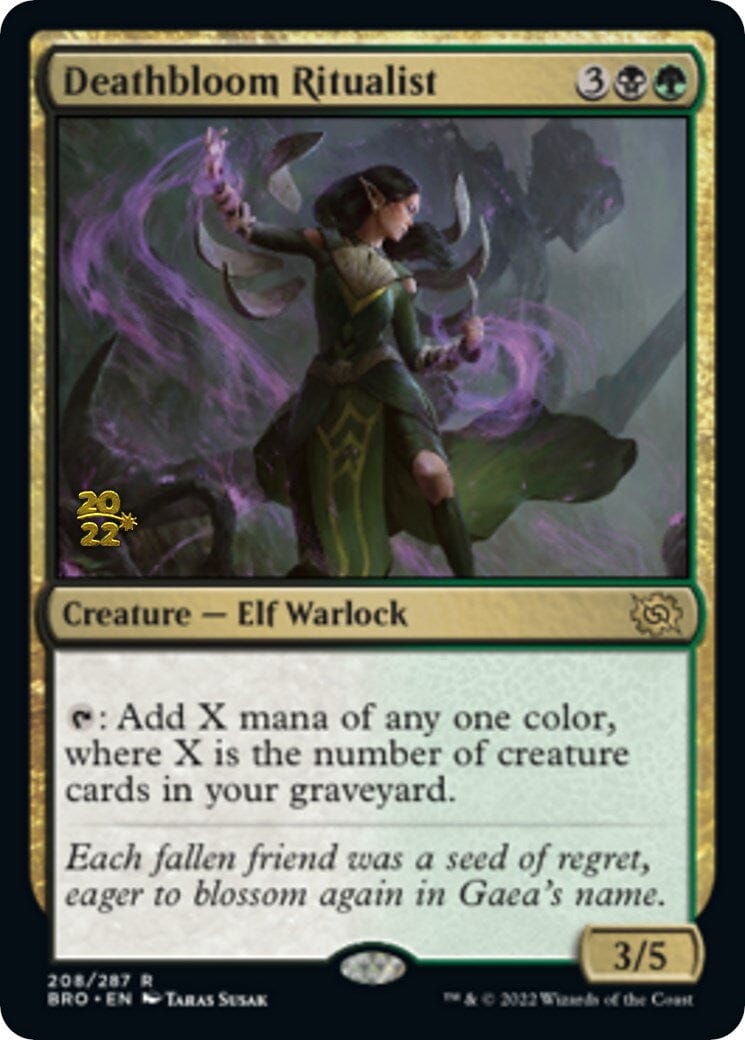 Deathbloom Ritualist [The Brothers' War: Prerelease Promos] MTG Single Magic: The Gathering  | Multizone: Comics And Games