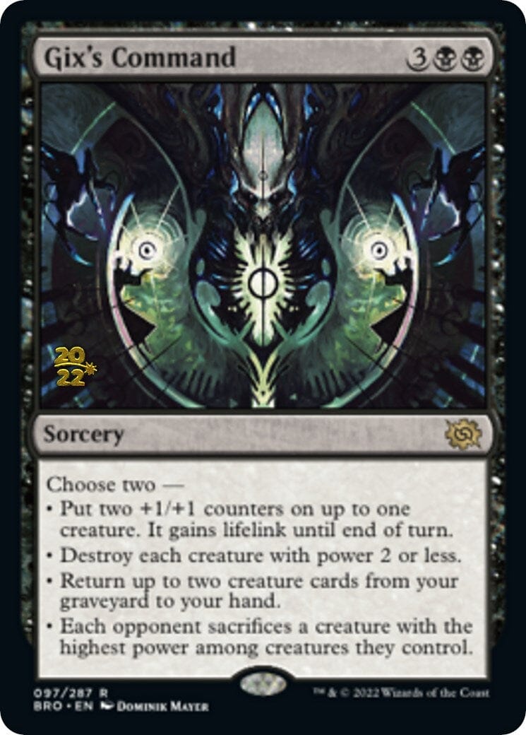 Gix's Command [The Brothers' War: Prerelease Promos] MTG Single Magic: The Gathering  | Multizone: Comics And Games