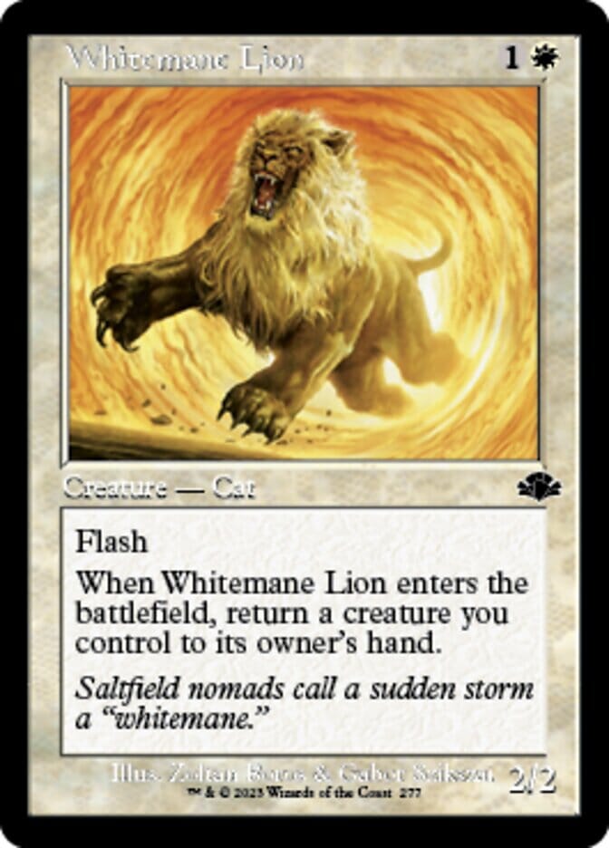 Whitemane Lion (Retro) [Dominaria Remastered] MTG Single Magic: The Gathering  | Multizone: Comics And Games