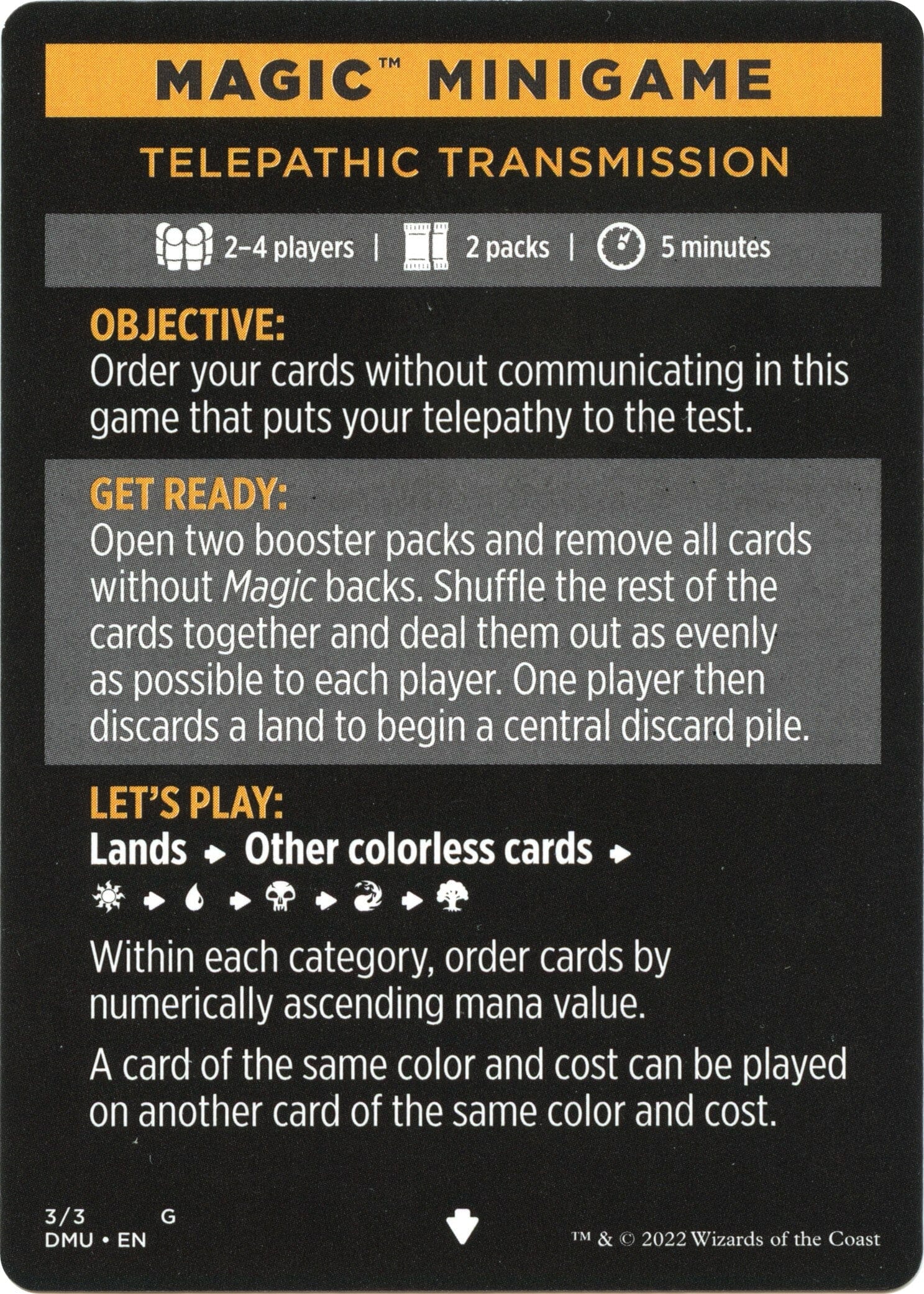 Telepathic Transmission (Magic Minigame) [Dominaria United Minigame] MTG Single Magic: The Gathering  | Multizone: Comics And Games