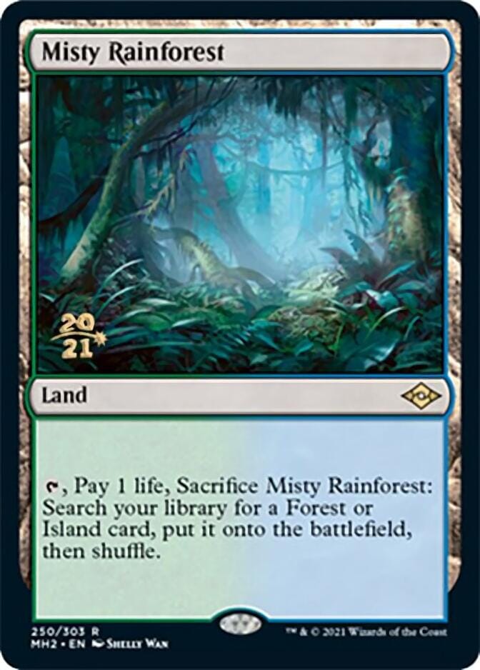 Misty Rainforest [Modern Horizons 2 Prerelease Promos] MTG Single Magic: The Gathering  | Multizone: Comics And Games