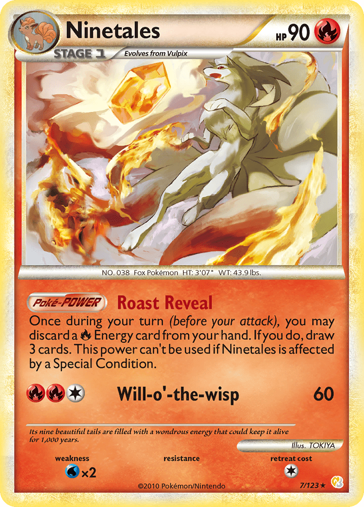 Ninetales (7/123) [HeartGold & SoulSilver: Base Set] Pokemon Single Pokémon  | Multizone: Comics And Games
