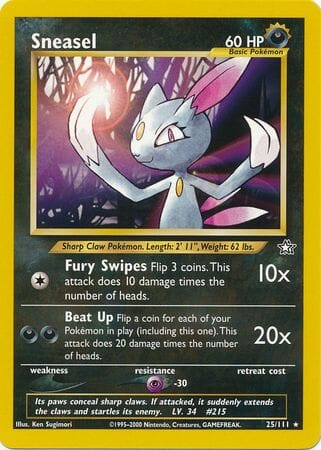 Sneasel (25/111) [Neo Genesis Unlimited] Pokemon Single Pokémon  | Multizone: Comics And Games