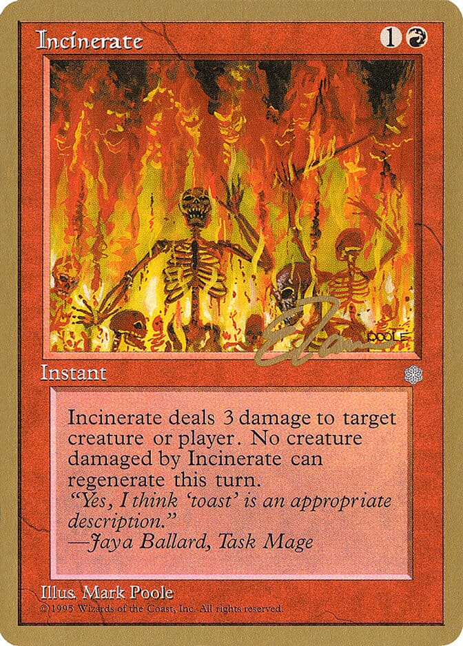 Incinerate (Eric Tam) [Pro Tour Collector Set] MTG Single Magic: The Gathering  | Multizone: Comics And Games