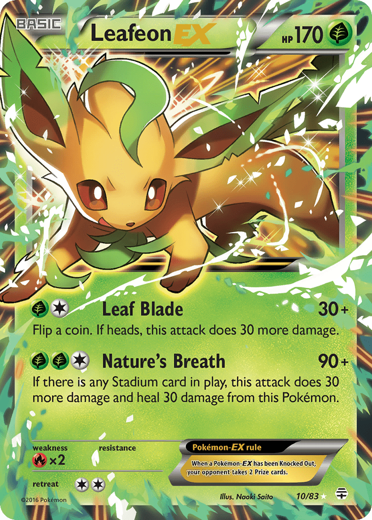 Leafeon EX (10/83) [XY: Generations] Pokemon Single Pokémon  | Multizone: Comics And Games