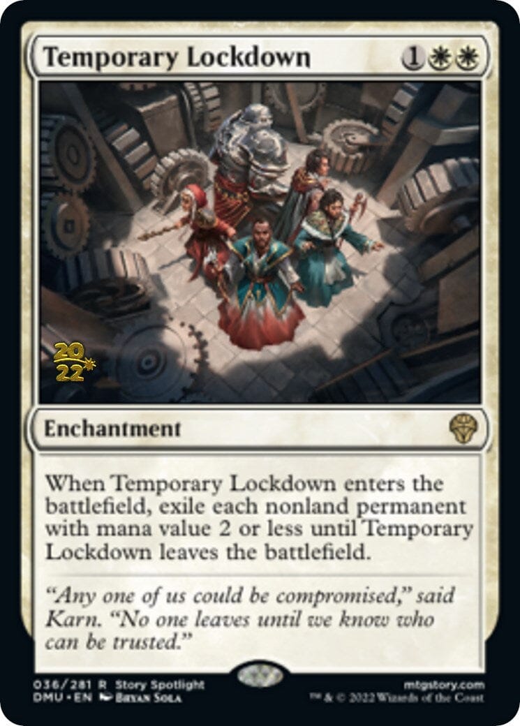 Temporary Lockdown [Dominaria United Prerelease Promos] MTG Single Magic: The Gathering  | Multizone: Comics And Games