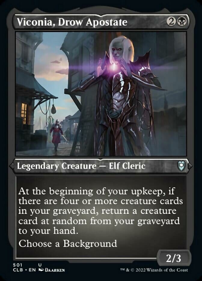 Viconia, Drow Apostate (Foil Etched) [Commander Legends: Battle for Baldur's Gate] MTG Single Magic: The Gathering  | Multizone: Comics And Games